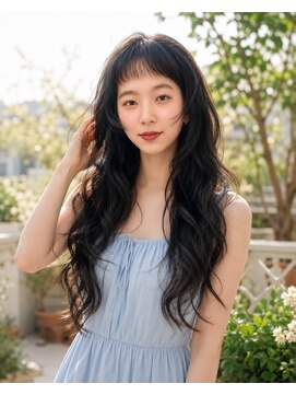 ノラ シブヤ(NORA) 小顔ミディアムパーマミディアムデジタルパーマボブパーマ前髪