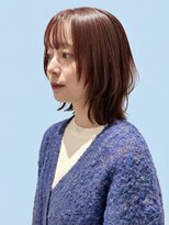 オン(ON)&nbsp;【加藤】くびれミディアム/ブリーチなしチェリーレッドカラー