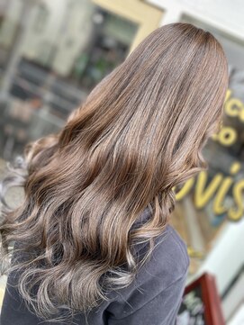 ラビス クローバー(Lovis clover) アッシュブラウン ベビーバング 魅力倍増カール