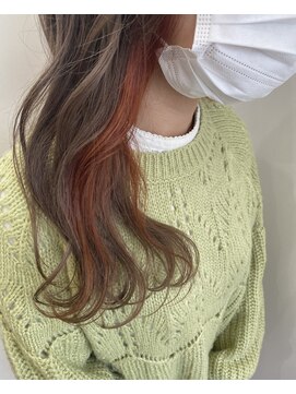 ヘアーデザインフアリ(Hair design fuari) オレンジカラー×ベージュ