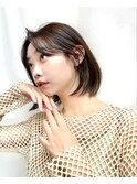 【修】20代30代40代◎透明感カラー×韓国切りぱなしボブ