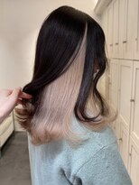 ベレーザ 渋谷(BELEZA)&nbsp;4125黒髪インナーカラーシルキーグレーベージュニュアンスカラー