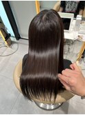 ★グレージュカラー斜めバングデザインカラーシルキー ベージュ