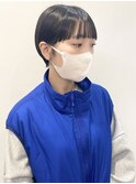 【松戸　石山】黒髪耳掛けショート丸みショート20代30代