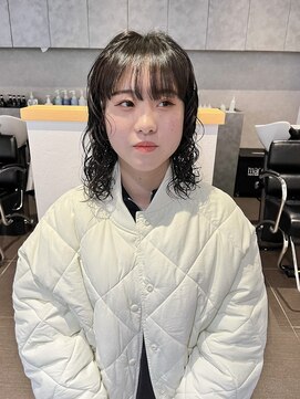 カフ(CAF) CAF FUKO ミディアムヘア/くるくるパーマ/似合わせ/大阪/心斎橋