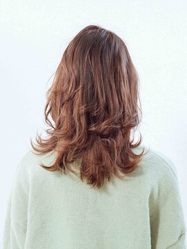 エクファ ヘア リゾート 大津 瀬田店(ex-fa hair resort) 前髪/アンブレラカラー/こなれミディ/イメチェン/ウェーブパーマ