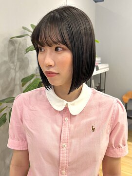 ジアン バイ ミルボン NU茶屋町+(GIEN by milbon) 大人上品ボブ/切りっぱなしボブ/ツヤボブ