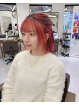 ハピネス 梅田茶屋町店(HAPPINESS)&nbsp;韓国カラー　ダブルカラー　レッドオレンジ