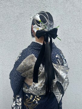 グリ(GURI) 〈guri〉成人式☆暗髪タイトポニー/福島市