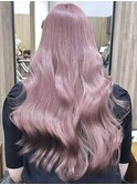 ハイライトカラーミルクティーベージュレイヤーカット