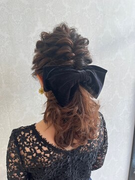 アップスタイルヘアセット