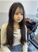 シースルー前髪×ロングレイヤー