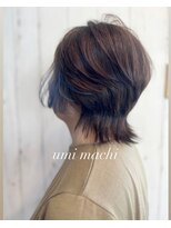 ウミマチ(umi machi)&nbsp;umi machi  ピアスカラー＋ウルフヘア　2023/6/7