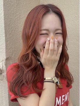 シンク オモテサンドウ(sync omotesando) ブリーチなしのダブルカラーで作る暖色カラー