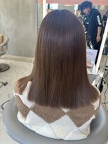 ロンドルーチェ 心斎橋(Lond luce)&nbsp;ダークアッシュ/ミディアムレイヤーカット［髪質改善/縮毛矯正］