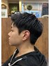カット＋カラー＋シェービング　[原木中山/メンズ/＜理容室＞/カラー/顔剃り]