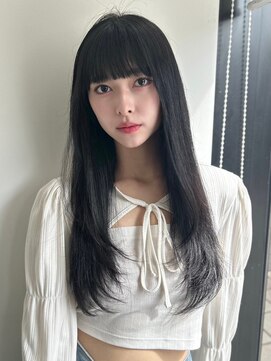 ユーフォリア 新宿店(Euphoria) 黒髪/ロングヘア/艶髪/レイヤーカット/レイヤーロング/ぱっつん