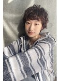 ショート　ニュアンスパーマ　くせ毛　ハイライト　代官山　渋谷