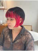 【前迫 隆志】デザインボブ インナーカラー