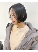 【morio札幌】札幌ショートボブ　大人かわいい黒髪大人ボブ