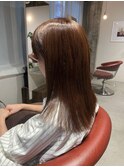 ピンクベージュ　ベージュブラウン　髪質改善　丸の内　MISAKI