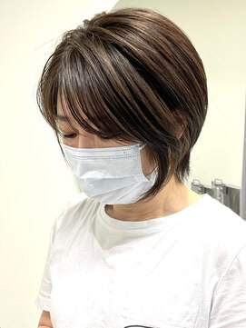 GBG 自由が丘 くびれショートボブ40代50代グレイカラー白髪染め白髪ぼかし