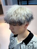 メンズサロン ガウディ 博多店(men's salon Gaudi) メンズツーブロックマッシュ×ホワイトヘア×ハイトーンブリーチ