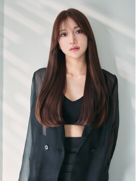 髪質改善　美髪ストレート　艶髪　前髪　縮毛矯正