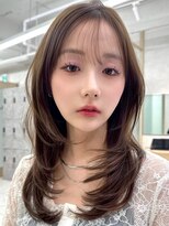 アッシュ 洋光台店(Ash)&nbsp;レイヤーカット韓国風ダブルカラー顔周り前髪カットボブ
