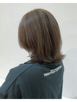 セットアップ 岡山北長瀬店(SET-UP) 透明感 オリーブ ベージュ 長めウルフ レイヤーショート