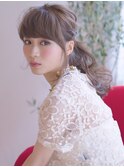 ☆月曜営業☆ojiko.大人可愛い編み込みルーズポニーテール２