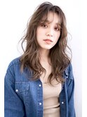 シースルーバング×ルーズウェーブ