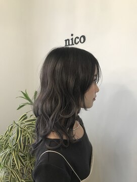 ヘアーコレクトニコ(hair collect nico) 韓国風前髪×グレイシルバー