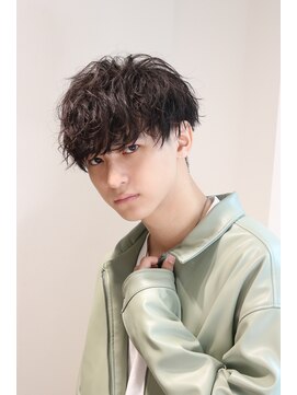 ネイビー(NAVY) 女子ウケ〇 ゆるスパイラル 重めマッシュ