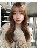 ベージュ/ハイトーン/レイヤー/ボブ/韓国/髪質改善/透明感/立川