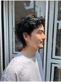 ミディアムパーマのウルフスタイル