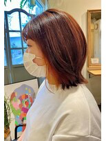 ヘアードレッシングショップ サロ(Hair Dressing Shop Salo) くびれボブ×インナーオレンジ