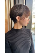 サンド 表参道(sand)&nbsp;ショートボブパーマ20代30代40代イヤリングカラー大人可愛い