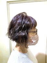 アズール 草加(azule)&nbsp;ふんわりパーマスタイル／ヴァイオレットカラー／草加