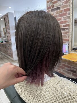 ヘアデザイン デコ(hair design DeCo) ピンクインナーカラー