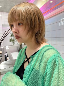 ロンドルーチェ 心斎橋(Lond luce) ダークアッシュ/ミディアムレイヤーカット［髪質改善/縮毛矯正］