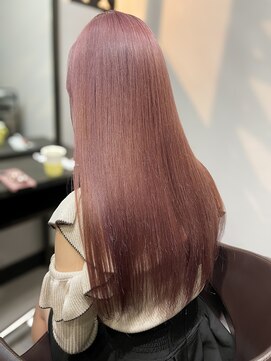 エレクシィ(ELEXY) ピンクベージュ　ストレートロング