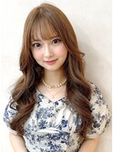 山村/巻き髪風パーマ/サイドバング/韓国ヘア/コテ巻きパーマ銀座