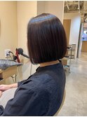切りっぱなし前下がりボブ【佐藤和弥】