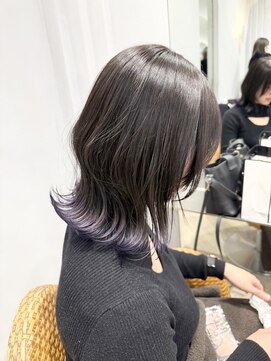 ティエラ 原宿 表参道(Tierra) 裾カラー/ラベンダーグレージュ/ラベンダー/20代30代OK