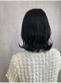 ブルーカラー　ブルーブラック　寒色系カラー　韓国風カラー