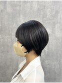 ショートボブ/ブルーアッシュカラー