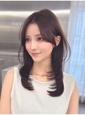 韓国前髪 くびれヘア 夏のヘアアレンジ