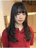 レイヤーカット 髪質改善カラー 赤み消しカラー 顔周りカット