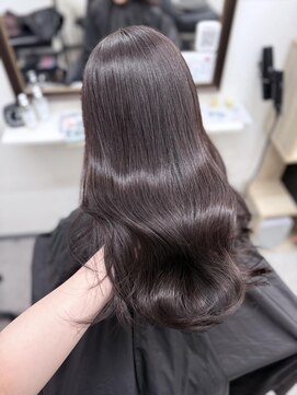 アオ(ao.) ココアラベンダー/ブリーチなしダブルカラー/髪質改善